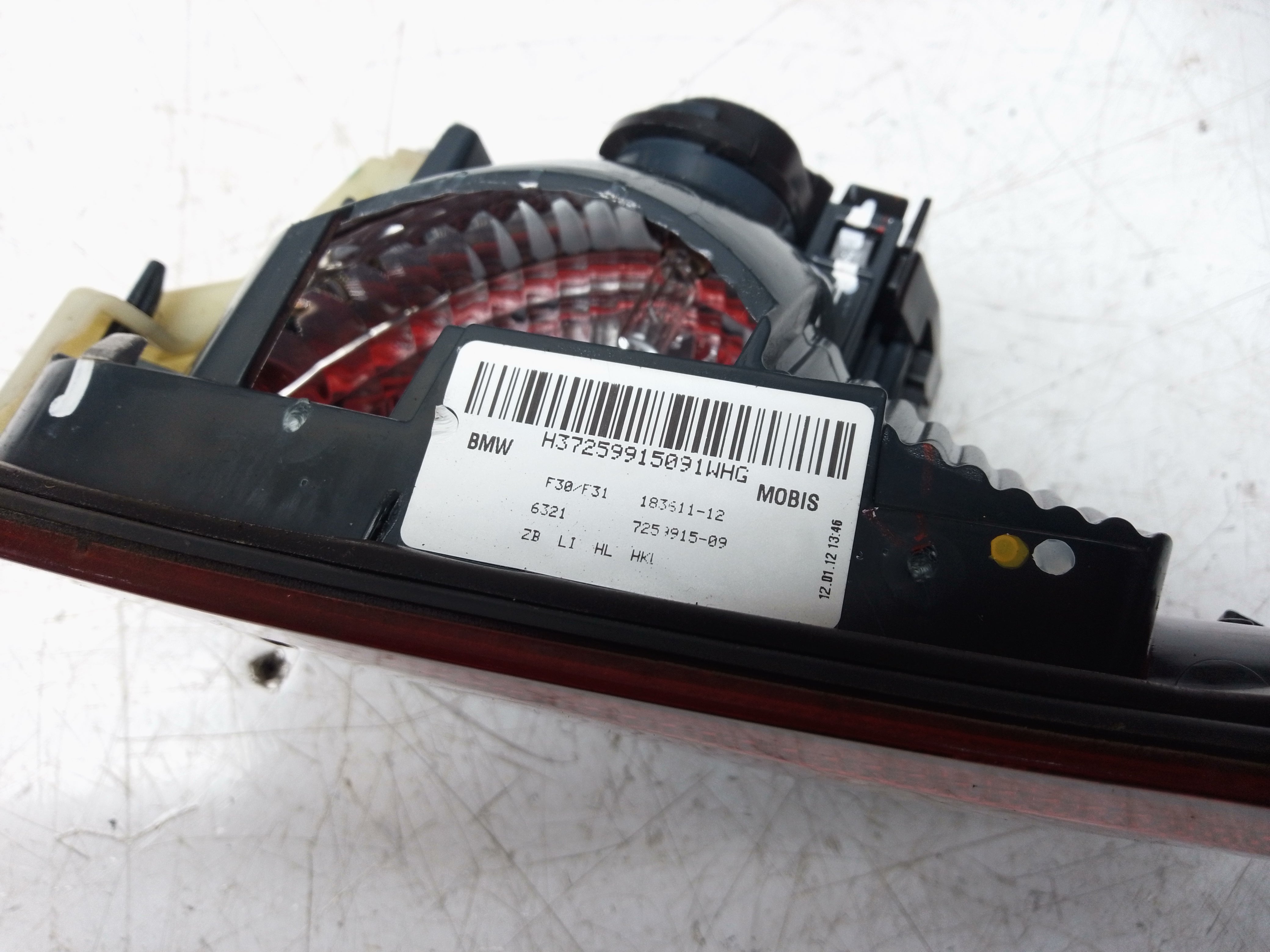BMW 3 Series F30 F31 2012 Left Rear Inner Tail Light (183611-12) (7259